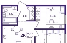Продам 2 комнатную квартиру 46.7 м2 в объявлении 6 фото Продам 2 комнатную квартиру 46.7 м2 картинка из объявления
