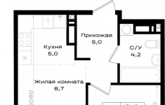 Продам 2 комнатную квартиру 35.1 м2 картинка из объявления