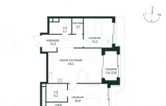 Продам 2 комнатную квартиру 96.6 м2 картинка из объявления