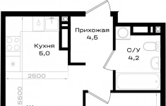 Продам 1 комнатную квартиру 23.4 м2 картинка из объявления