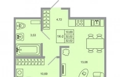 Продам 1 комнатную квартиру 32.02 м2 в объявлении 7 фото Продам 1 комнатную квартиру 32.02 м2 картинка из объявления