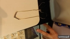 Ювелирный гврнитур из трех предметов (кольцо, серьги и колье) картинка из объявления