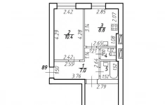 Продам 2 комнатную квартиру 46 м2 в объявлении 2 фото Продам 2 комнатную квартиру 46 м2 картинка из объявления