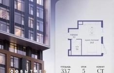 Продам 1 комнатную квартиру 33.7 м2 в объявлении 10 фото Продам 1 комнатную квартиру 33.7 м2 картинка из объявления