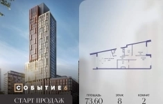 Продам 2 комнатную квартиру 73.6 м2 картинка из объявления