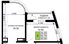 Продам 2 комнатную квартиру 55 м2 в объявлении 10 фото Продам 2 комнатную квартиру 55 м2 картинка из объявления