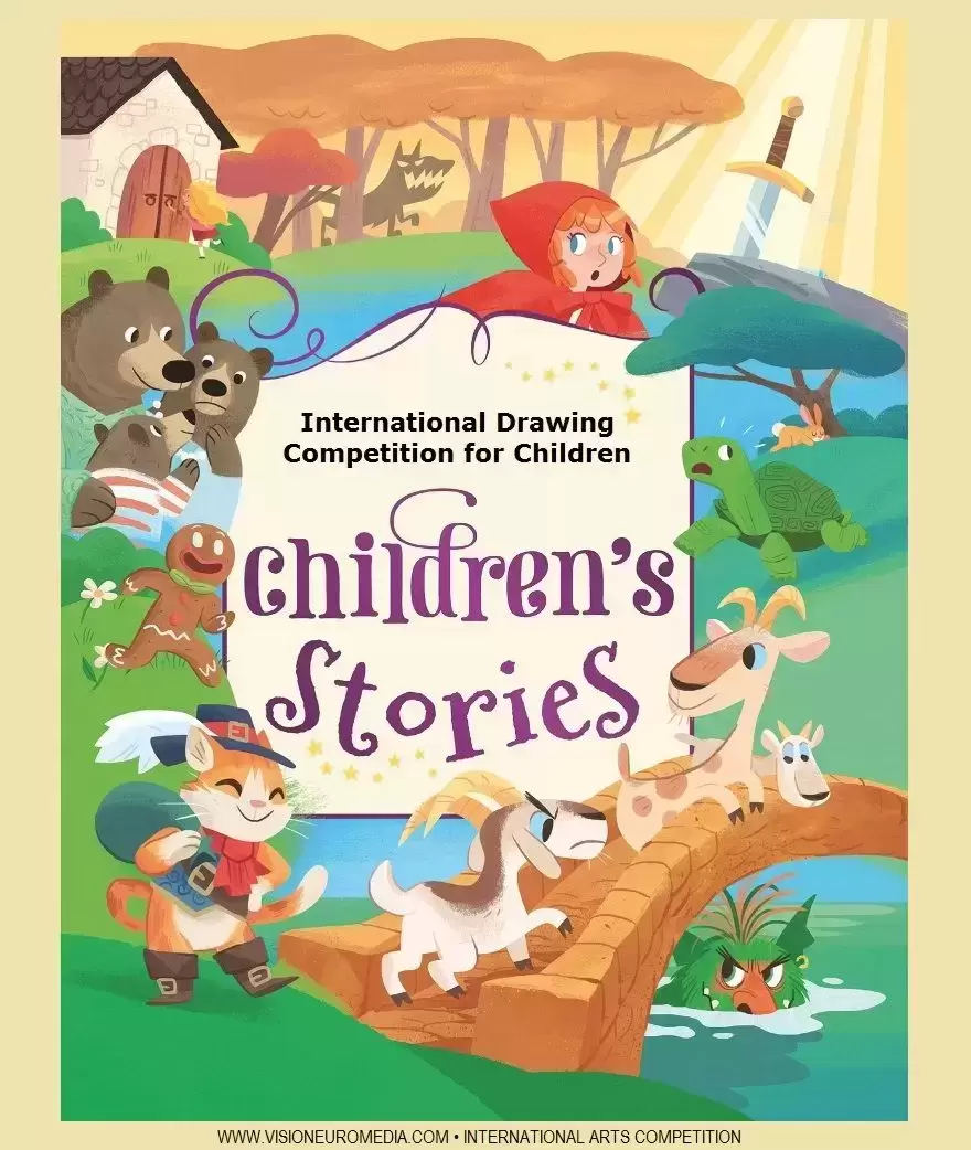 МЕЖДУНАРОДНЫЙ КОНКУРС ДЕТСКОГО РИСУНКА «CHILDREN'S STORIES» картинка из объявления