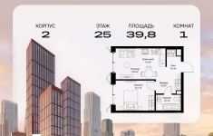 Продам 1 комнатную квартиру 39.8 м2 в объявлении 10 фото Продам 1 комнатную квартиру 39.8 м2 картинка из объявления