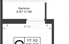 Продам 1 комнатную квартиру 28.27 м2 в объявлении 1 фото Продам 1 комнатную квартиру 28.27 м2 картинка из объявления