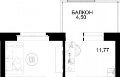 Продам 2 комнатную квартиру 39.22 м2 картинка из объявления