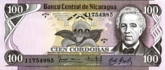 Банкнота 100 кордоб, Никарагуа картинка из объявления