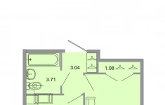 Продам 1 комнатную квартиру 33.7 м2 картинка из объявления