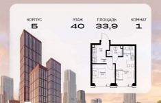Продам 1 комнатную квартиру 33.93 м2 в объявлении 10 фото Продам 1 комнатную квартиру 33.93 м2 картинка из объявления