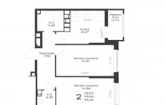 Продам 2 комнатную квартиру 55.29 м2 в объявлении 10 фото Продам 2 комнатную квартиру 55.29 м2 картинка из объявления