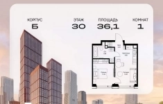 Продам 1 комнатную квартиру 36.11 м2 в объявлении 10 фото Продам 1 комнатную квартиру 36.11 м2 картинка из объявления