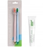 Комплект щеток Revyline Perfect DUO, голубая и персиковая, и паст картинка из объявления