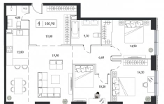 Продам 3 комнатную квартиру 100.9 м2 в объявлении 10 фото Продам 3 комнатную квартиру 100.9 м2 картинка из объявления
