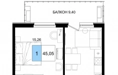 Продам 2 комнатную квартиру 45.05 м2 в объявлении 10 фото Продам 2 комнатную квартиру 45.05 м2 картинка из объявления