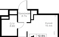 Продам 1 комнатную квартиру 36.61 м2 в объявлении 9 фото Продам 1 комнатную квартиру 36.61 м2 картинка из объявления