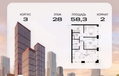 Продам 2 комнатную квартиру 58.3 м2 в объявлении 10 фото Продам 2 комнатную квартиру 58.3 м2 картинка из объявления