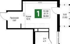 Продам 1 комнатную квартиру 38 м2 картинка из объявления