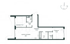 Продам 2 комнатную квартиру 89.4 м2 картинка из объявления