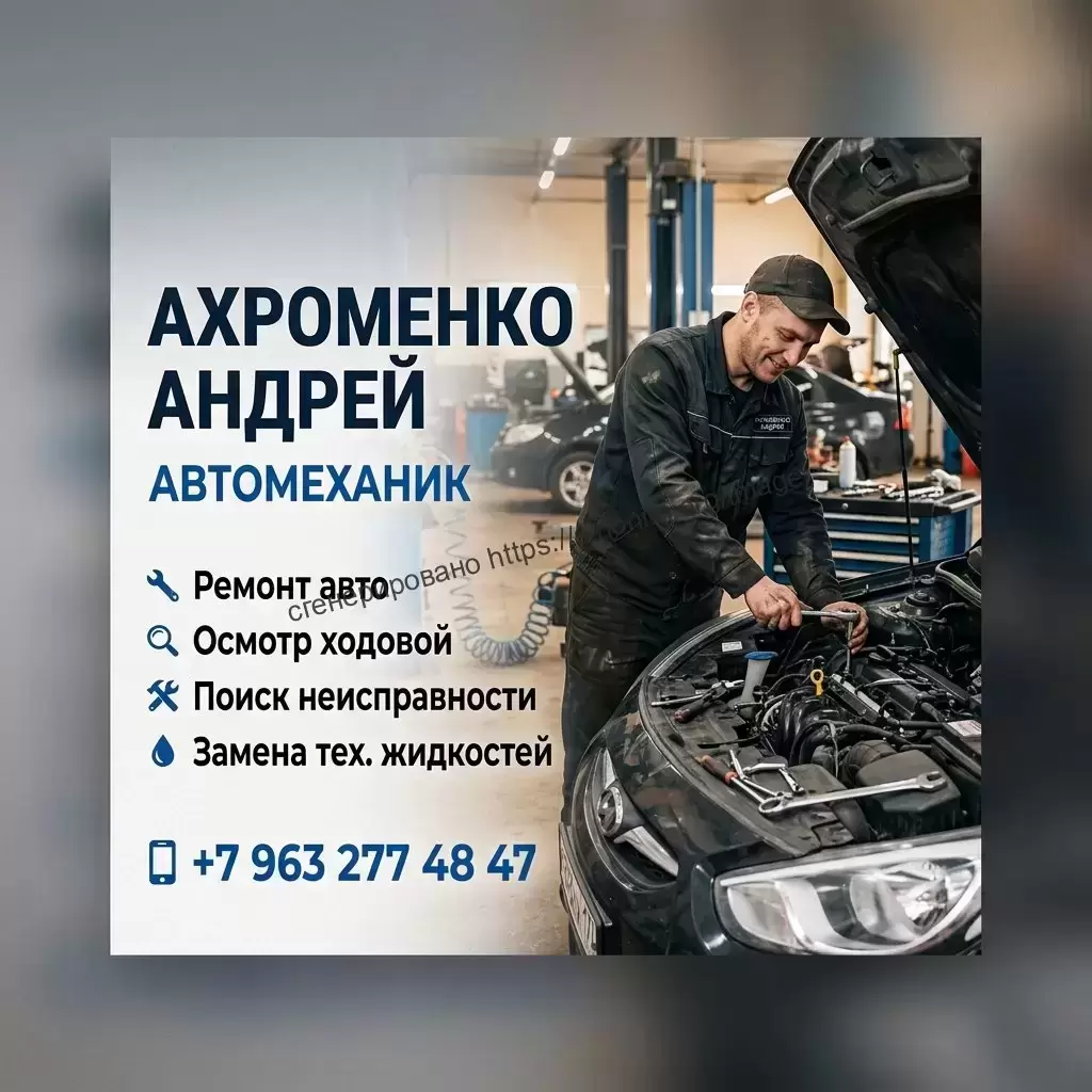 Авторемон картинка из объявления
