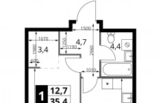 Продам 1 комнатную квартиру 35.4 м2 в объявлении 10 фото Продам 1 комнатную квартиру 35.4 м2 картинка из объявления