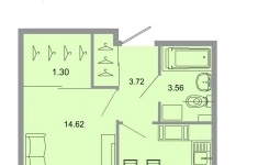 Продам 1 комнатную квартиру 32.8 м2 картинка из объявления