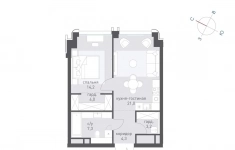 Продам 1 комнатную квартиру 54.8 м2 картинка из объявления