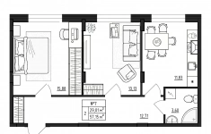Продам 2 комнатную квартиру 57.15 м2 картинка из объявления