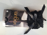 Чулки новые vogue s m 42 44 46 черные вязаные кружева гипюр оборк картинка из объявления