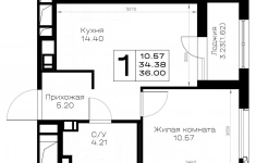 Продам 1 комнатную квартиру 36 м2 в объявлении 9 фото Продам 1 комнатную квартиру 36 м2 картинка из объявления