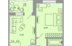 Продам 1 комнатную квартиру 33.58 м2 в объявлении 7 фото Продам 1 комнатную квартиру 33.58 м2 картинка из объявления