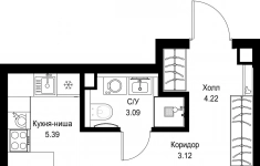 Продам 1 комнатную квартиру 32.47 м2 картинка из объявления