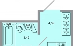 Продам 1 комнатную квартиру 21.3 м2 в объявлении 9 фото Продам 1 комнатную квартиру 21.3 м2 картинка из объявления