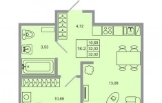 Продам 1 комнатную квартиру 32.02 м2 в объявлении 7 фото Продам 1 комнатную квартиру 32.02 м2 картинка из объявления