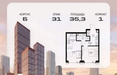 Продам 1 комнатную квартиру 35.34 м2 в объявлении 10 фото Продам 1 комнатную квартиру 35.34 м2 картинка из объявления