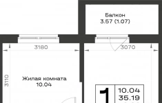 Продам 1 комнатную квартиру 36.26 м2 в объявлении 1 фото Продам 1 комнатную квартиру 36.26 м2 картинка из объявления