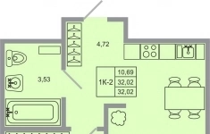 Продам 1 комнатную квартиру 32.02 м2 в объявлении 7 фото Продам 1 комнатную квартиру 32.02 м2 картинка из объявления