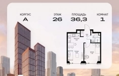 Продам 1 комнатную квартиру 36.31 м2 в объявлении 10 фото Продам 1 комнатную квартиру 36.31 м2 картинка из объявления