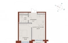 Продам 1 комнатную квартиру 48.3 м2 в объявлении 10 фото Продам 1 комнатную квартиру 48.3 м2 картинка из объявления