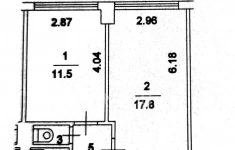 Продам 1 комнатную квартиру 35.3 м2 картинка из объявления