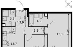 Продам 2 комнатную квартиру 57 м2 в объявлении 10 фото Продам 2 комнатную квартиру 57 м2 картинка из объявления