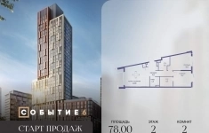 Продам 2 комнатную квартиру 78 м2 картинка из объявления