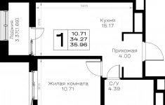 Продам 1 комнатную квартиру 35.96 м2 в объявлении 9 фото Продам 1 комнатную квартиру 35.96 м2 картинка из объявления