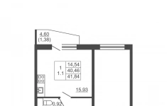 Продам 1 комнатную квартиру 41 м2 картинка из объявления