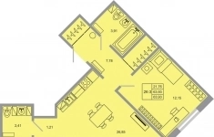 Продам 2 комнатную квартиру 63.93 м2 в объявлении 9 фото Продам 2 комнатную квартиру 63.93 м2 картинка из объявления