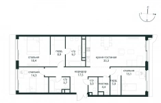 Продам 3 комнатную квартиру 136.6 м2 картинка из объявления