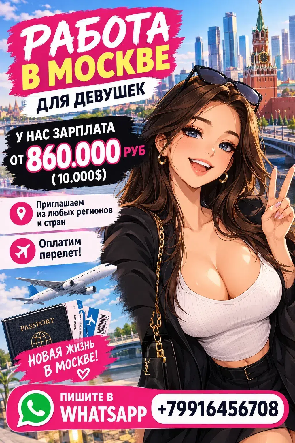 Работа в Москве для девушек из регионов - 860 000 руб в объявлении 1 фото Работа в Москве для девушек из регионов - 860 000 руб картинка из объявления